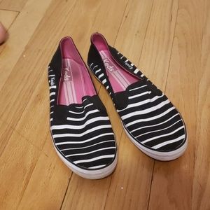 Black & White Striped Keds